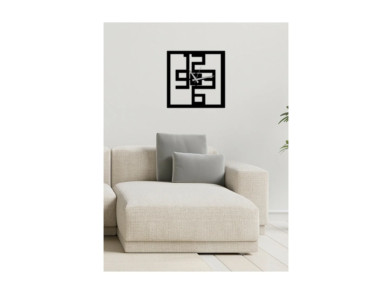 Relógio de Parede Números 5, Preto, 50x0,15x49 cm, EPIKASA