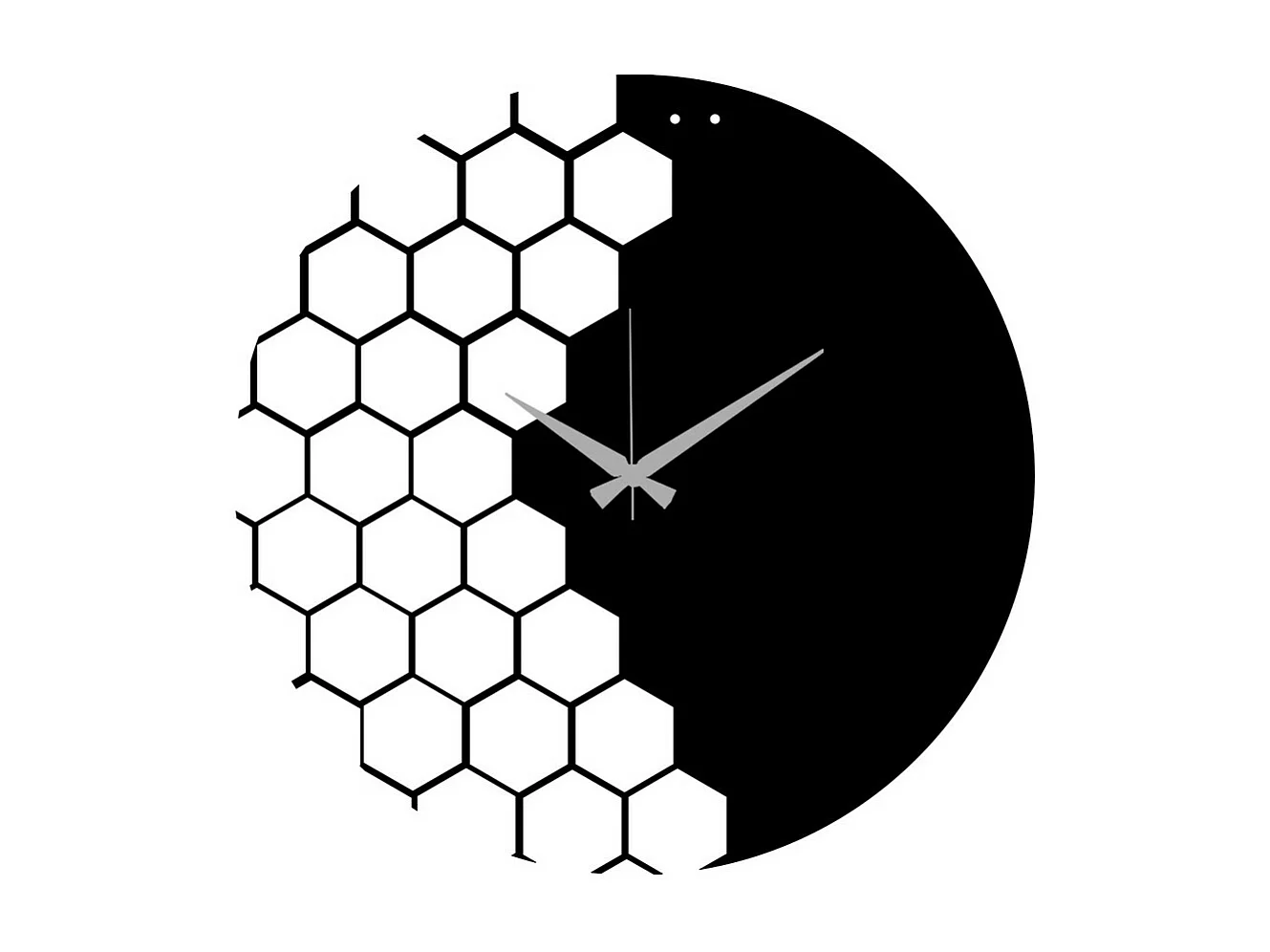 Orologio da Parete Geometrico 29, Nero, 50x0,15x50 cm, EPIKASA