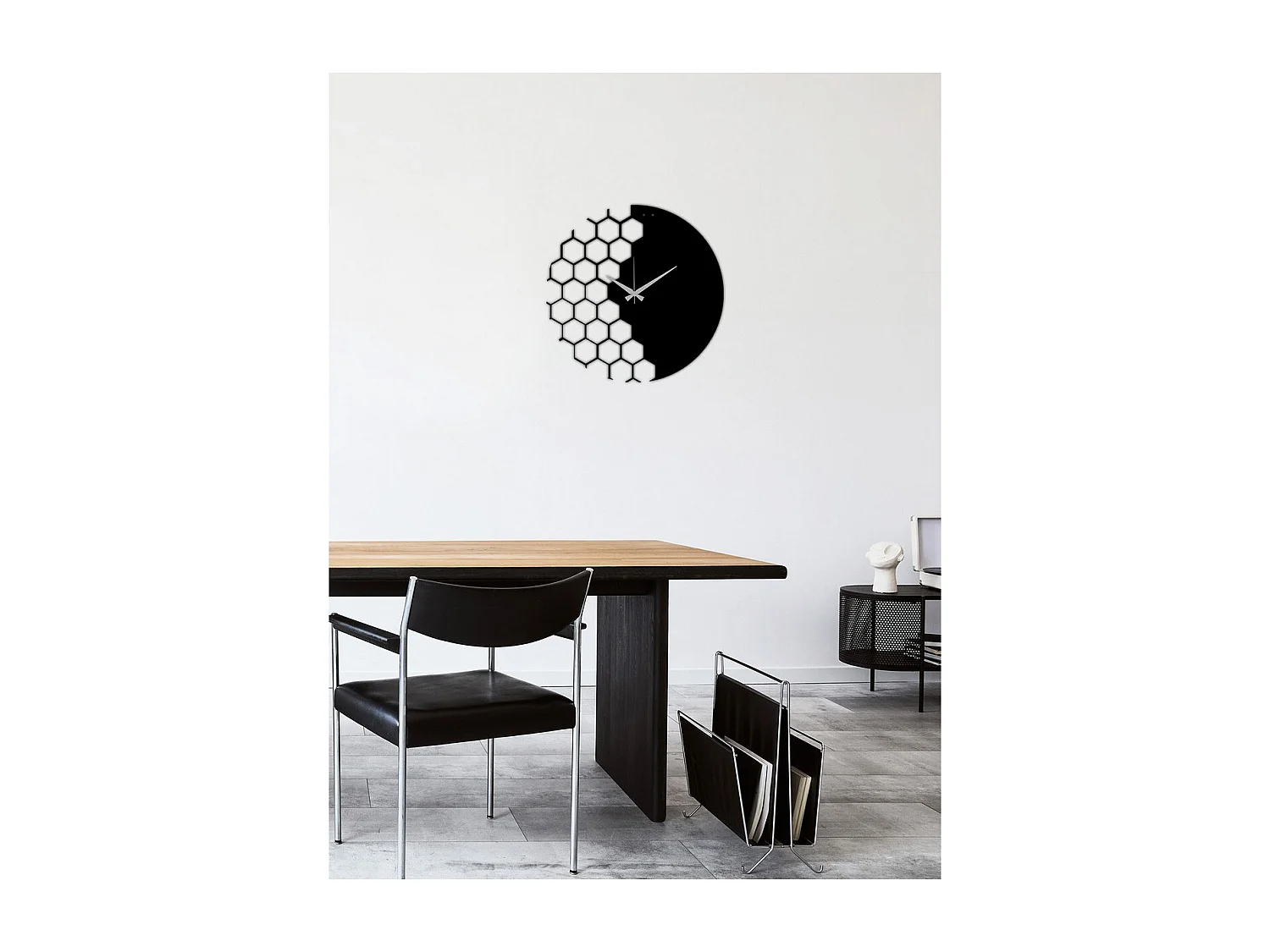 Orologio da Parete Geometrico 29, Nero, 50x0,15x50 cm, EPIKASA