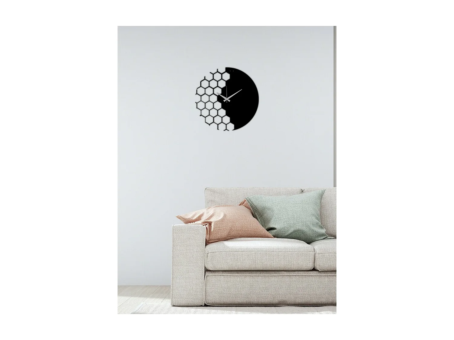 Orologio da Parete Geometrico 29, Nero, 50x0,15x50 cm, EPIKASA