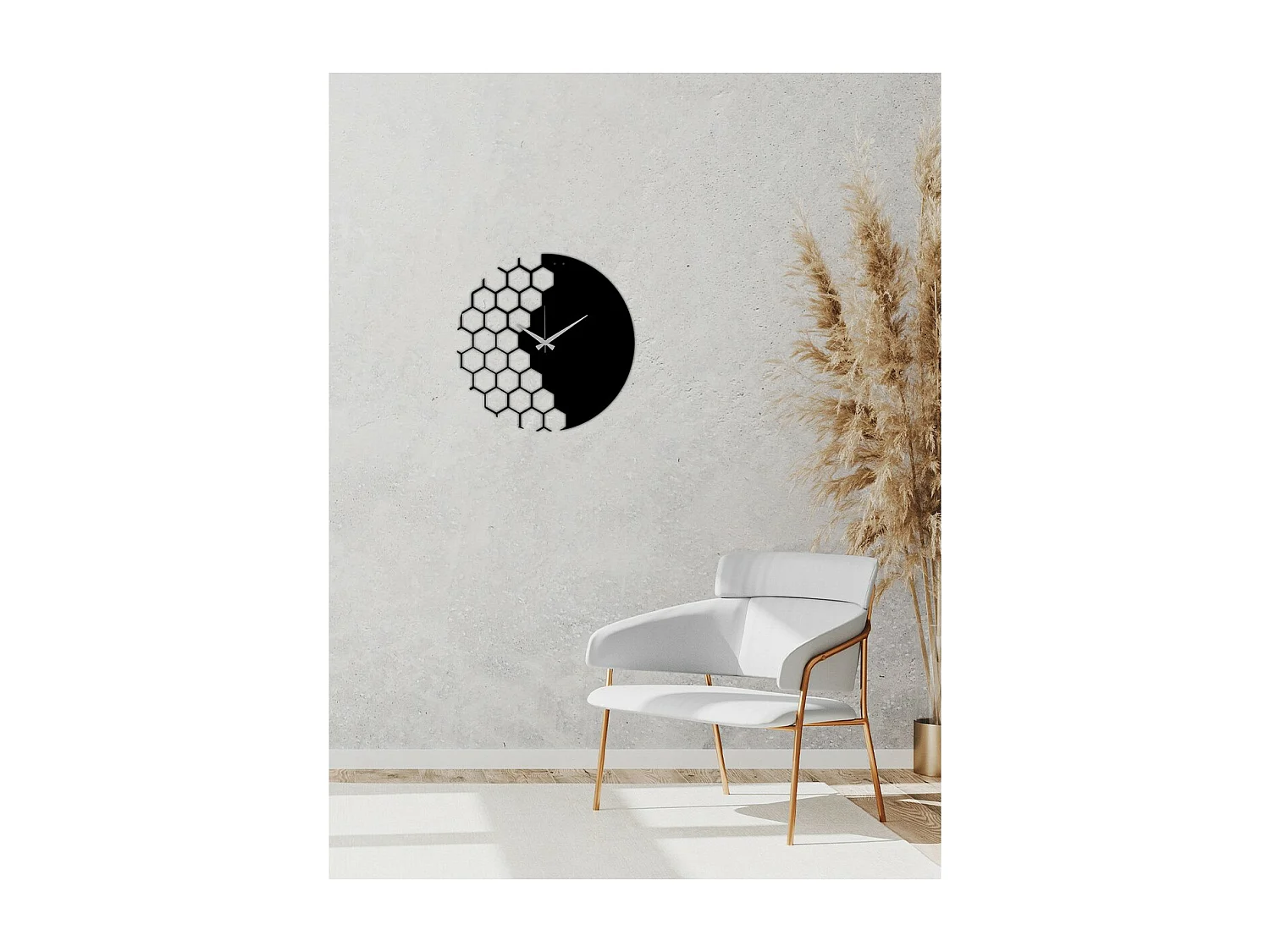 Orologio da Parete Geometrico 29, Nero, 50x0,15x50 cm, EPIKASA
