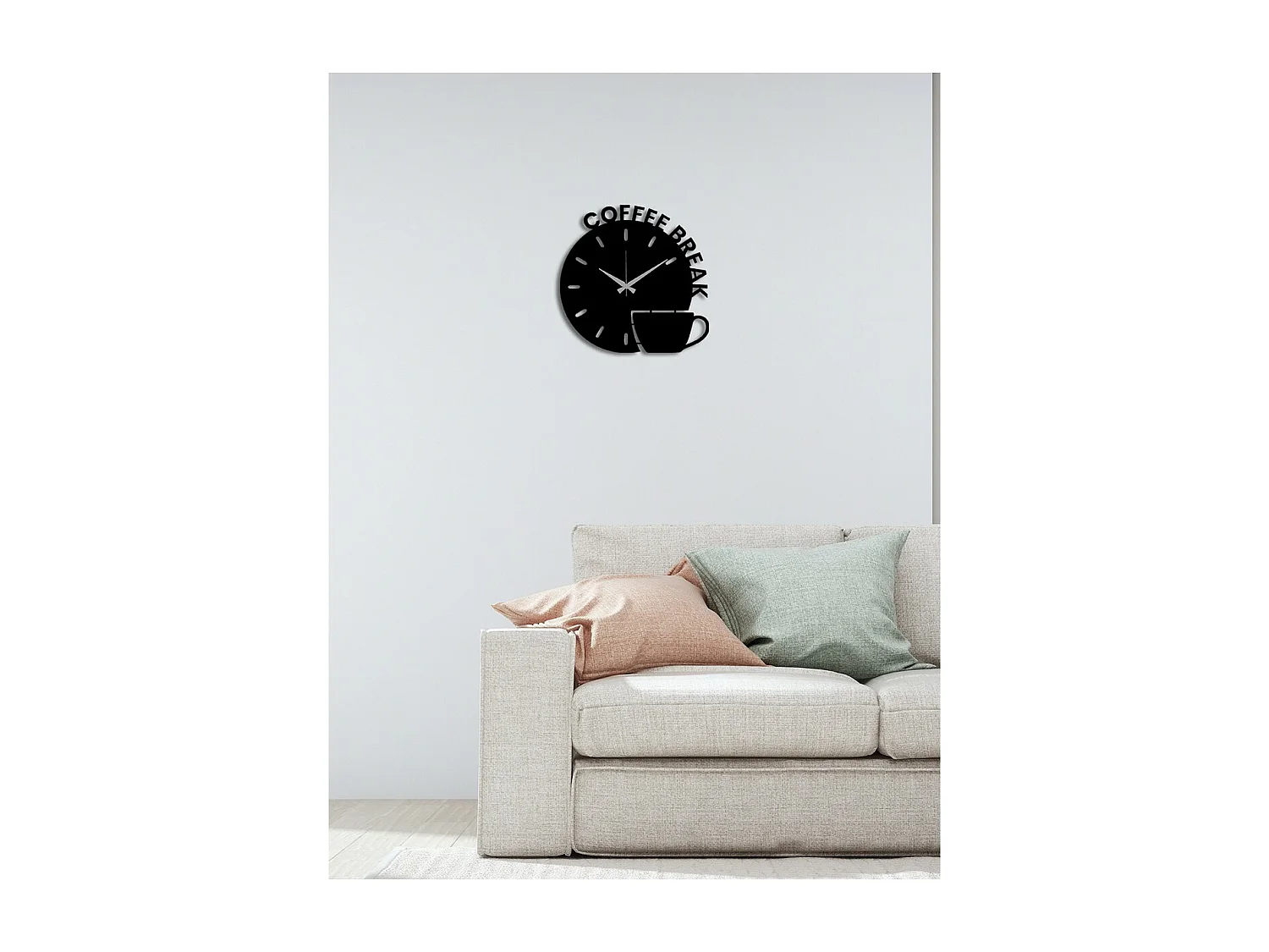 Relógio de Parede Café 1, Preto, 35x0,15x35 cm, EPIKASA