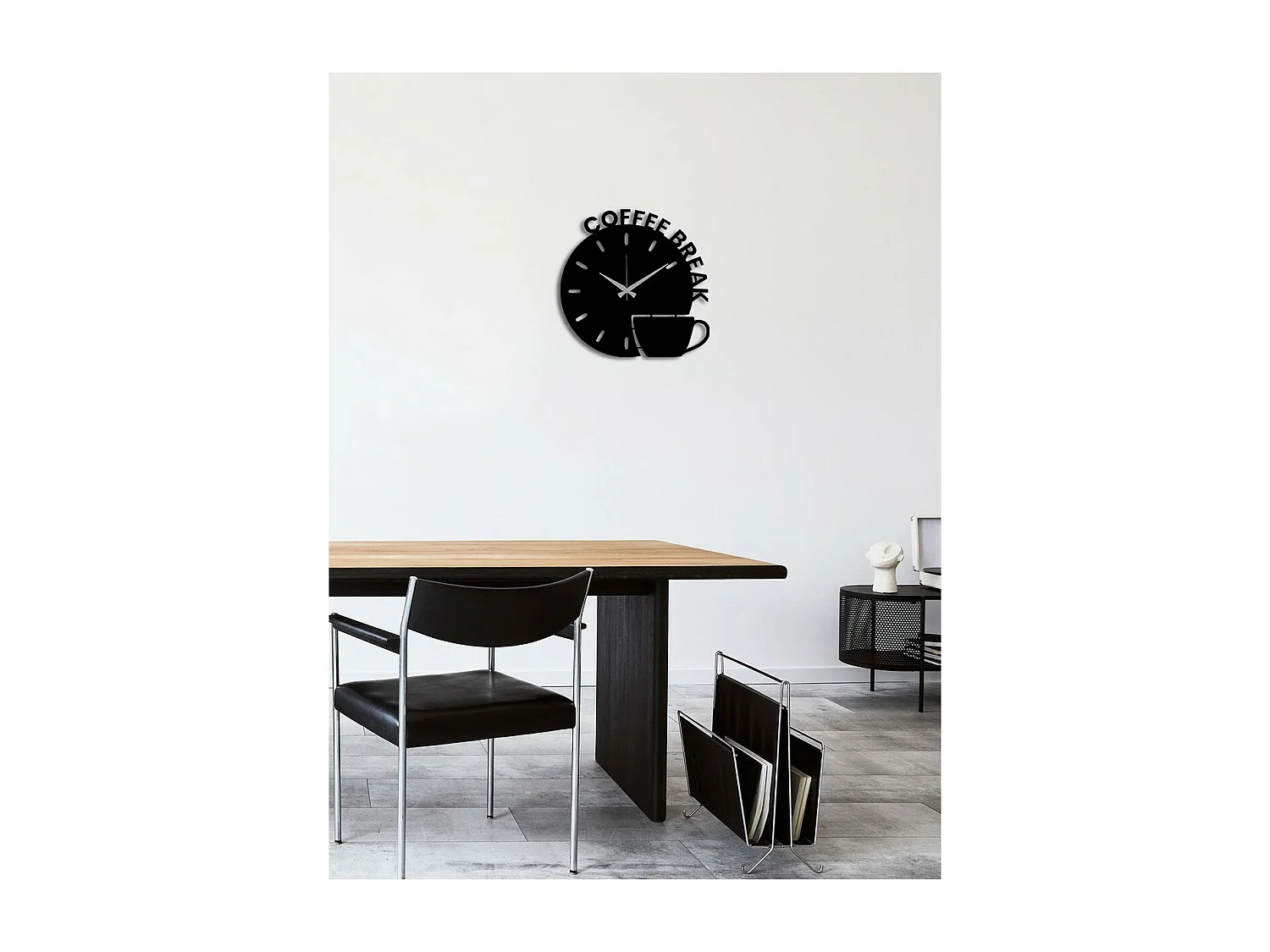 Relógio de Parede Café 1, Preto, 35x0,15x35 cm, EPIKASA