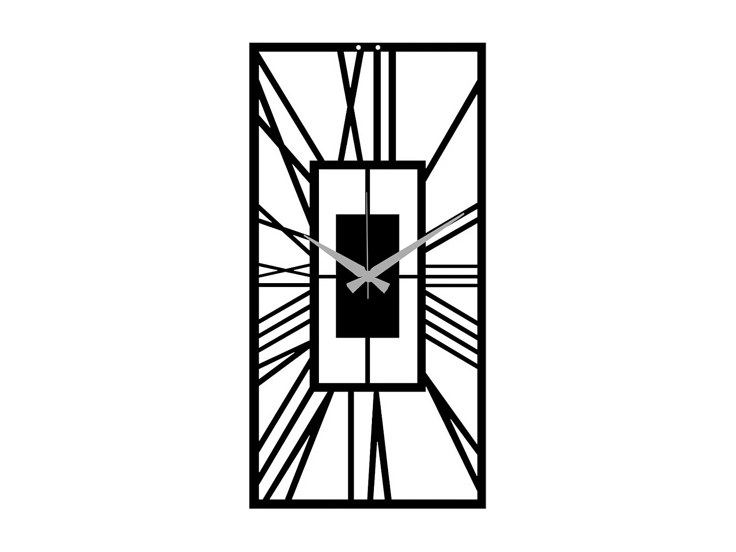 Zegar ścienny Liczby 13, Czarny, 30x0,15x60 cm, EPIKASA