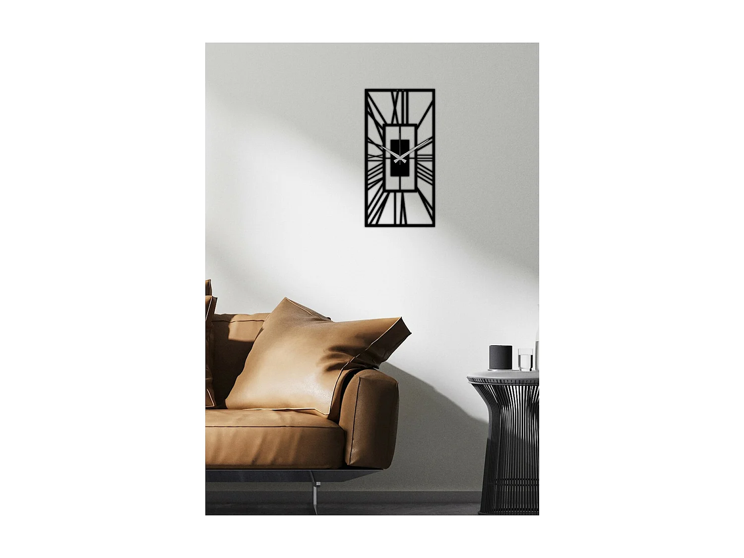 Zegar ścienny Liczby 13, Czarny, 30x0,15x60 cm, EPIKASA