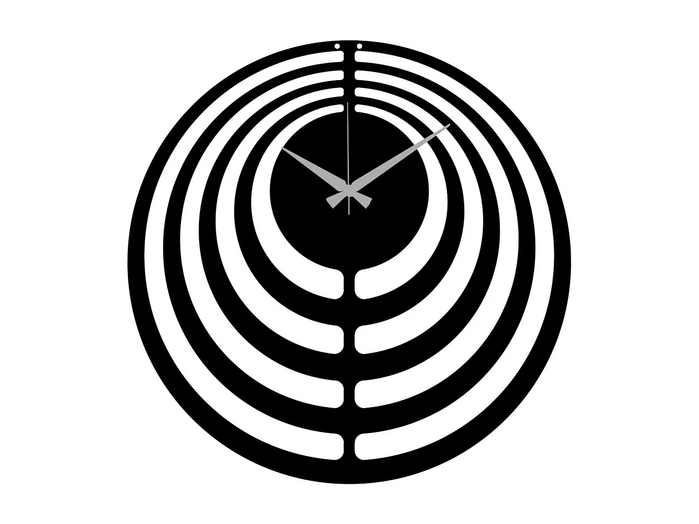 Horloge Murale Géométrique 33, Noir, 50x0,15x50 cm, EPIKASA