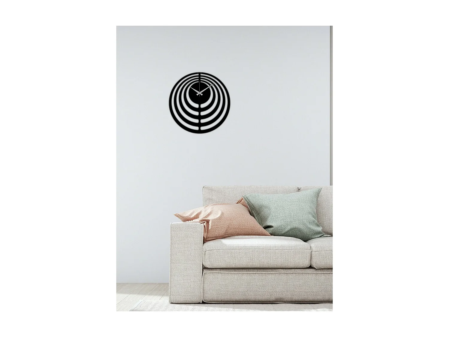 Horloge Murale Géométrique 33, Noir, 50x0,15x50 cm, EPIKASA