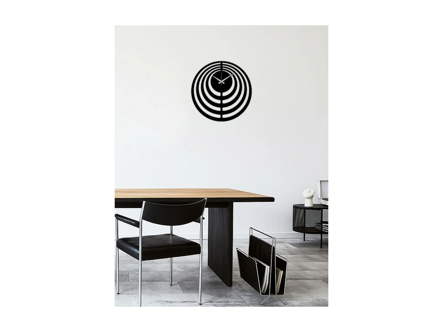 Horloge Murale Géométrique 33, Noir, 50x0,15x50 cm, EPIKASA