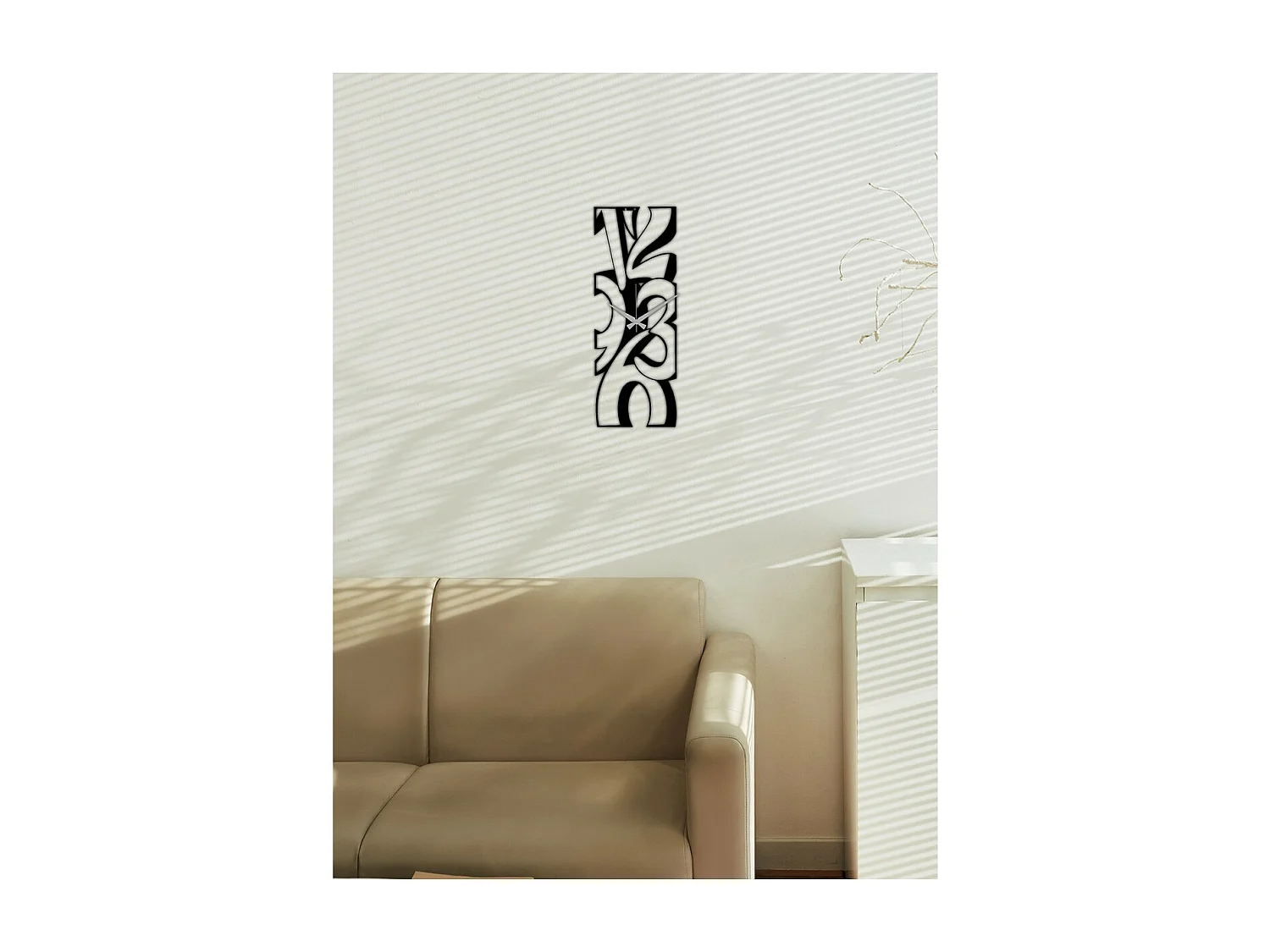 Relógio de Parede Números 11, Preto, 23x0,15x60 cm, EPIKASA