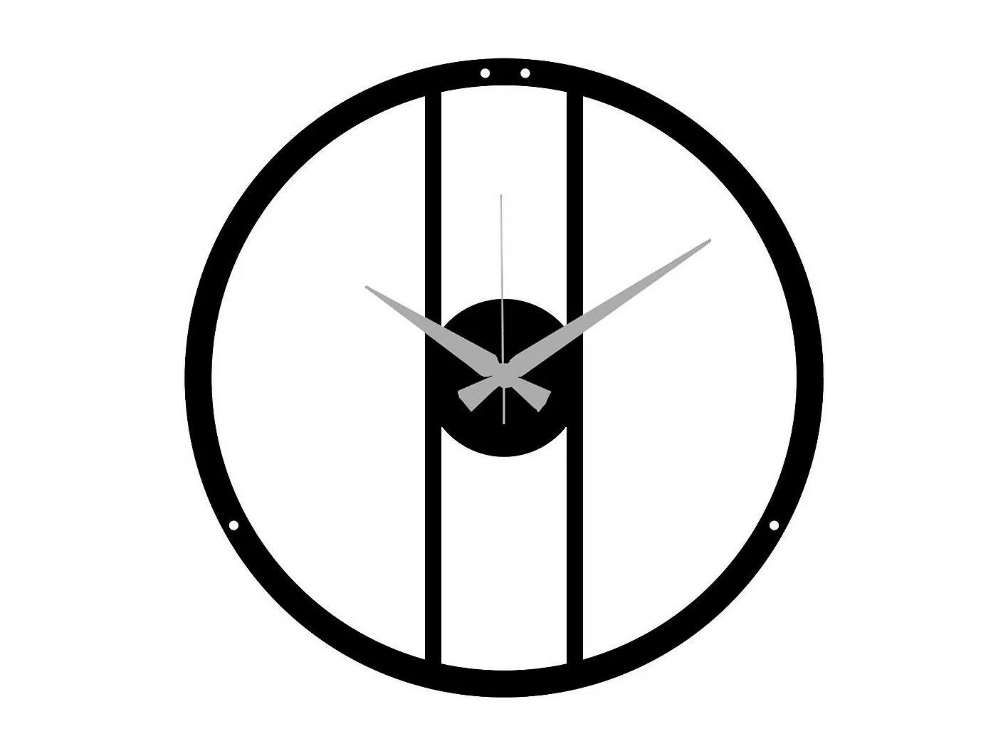 Horloge Murale Essentiel 1, Noir, 40x0,15x40 cm cm, EPIKASA