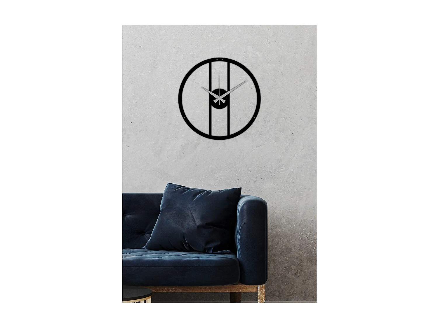 Horloge Murale Essentiel 1, Noir, 40x0,15x40 cm cm, EPIKASA