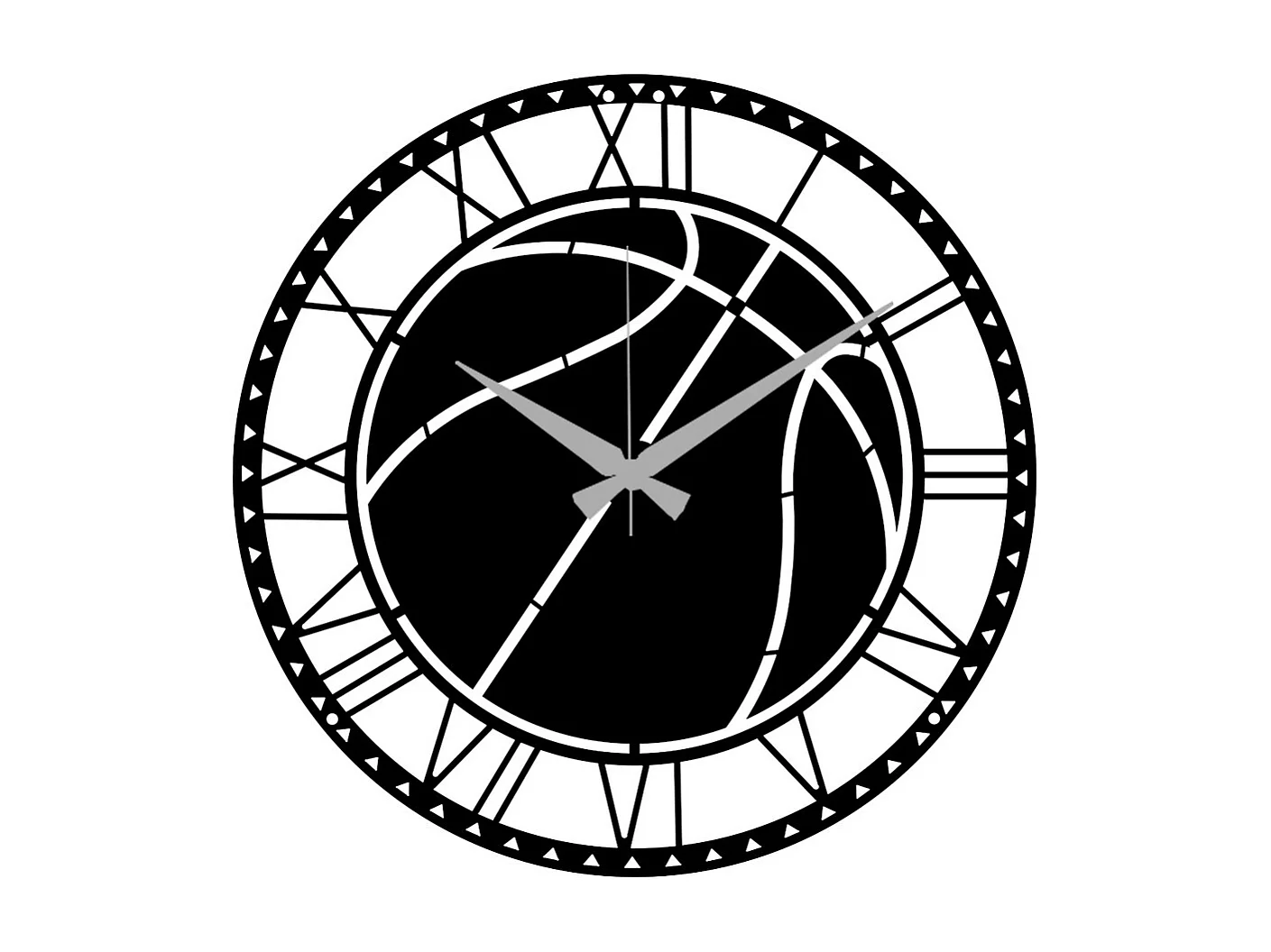 Zegar ścienny Koszykówka, Czarny, 40x0,15x40 cm cm, EPIKASA