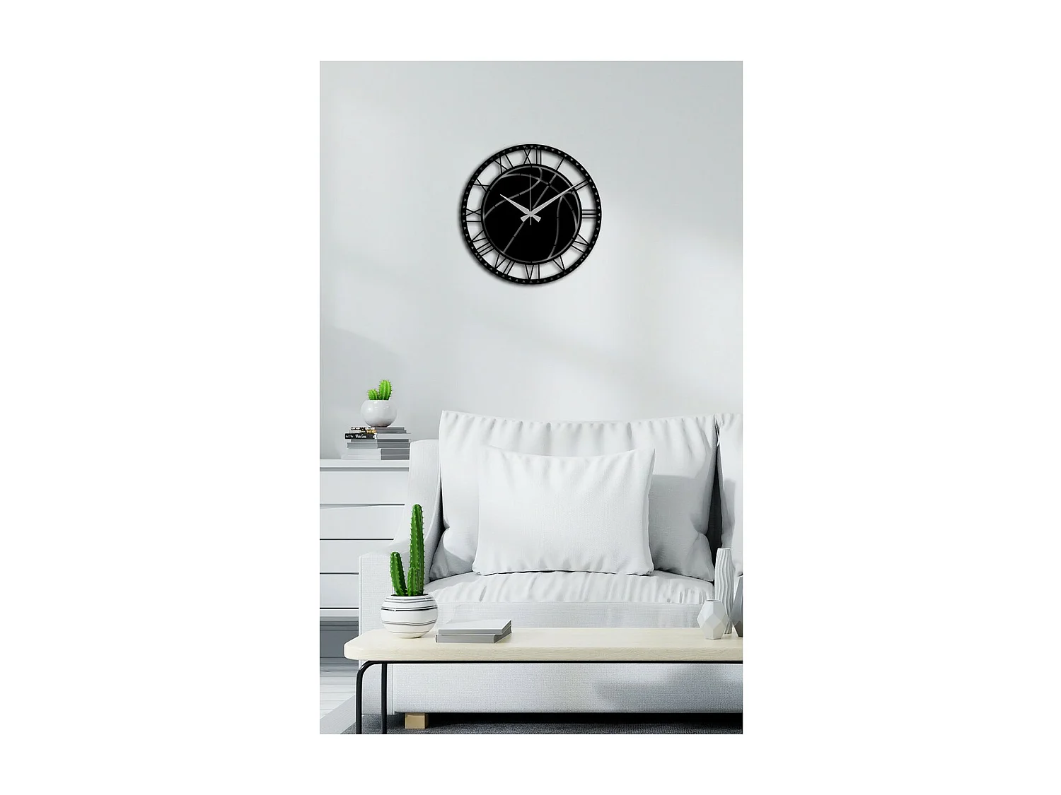 Zegar ścienny Koszykówka, Czarny, 40x0,15x40 cm cm, EPIKASA