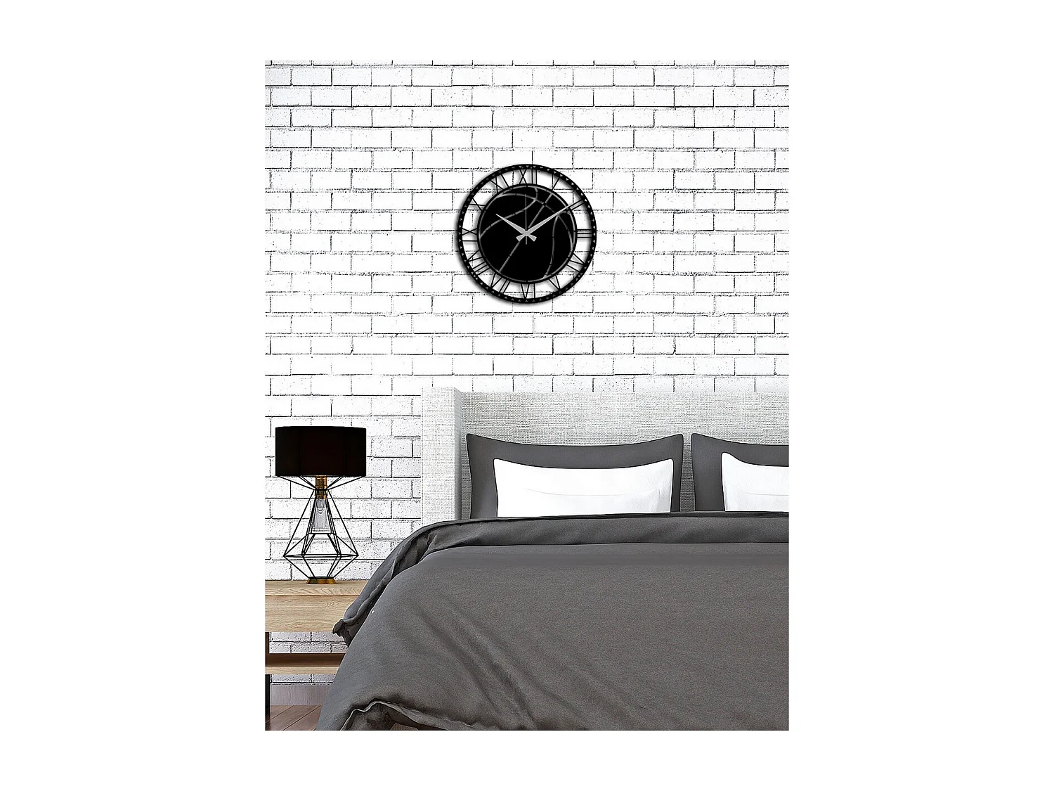 Zegar ścienny Koszykówka, Czarny, 40x0,15x40 cm cm, EPIKASA