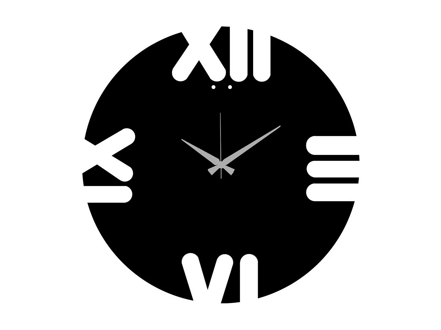 Horloge Murale Nombres 10, Noir, 42x0,15x42 cm, EPIKASA