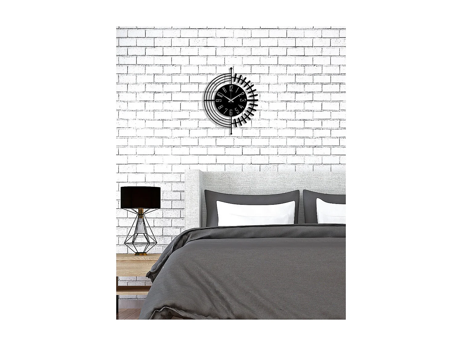 Relógio de Parede Números 41, Preto, 41x0,15x50 cm, EPIKASA