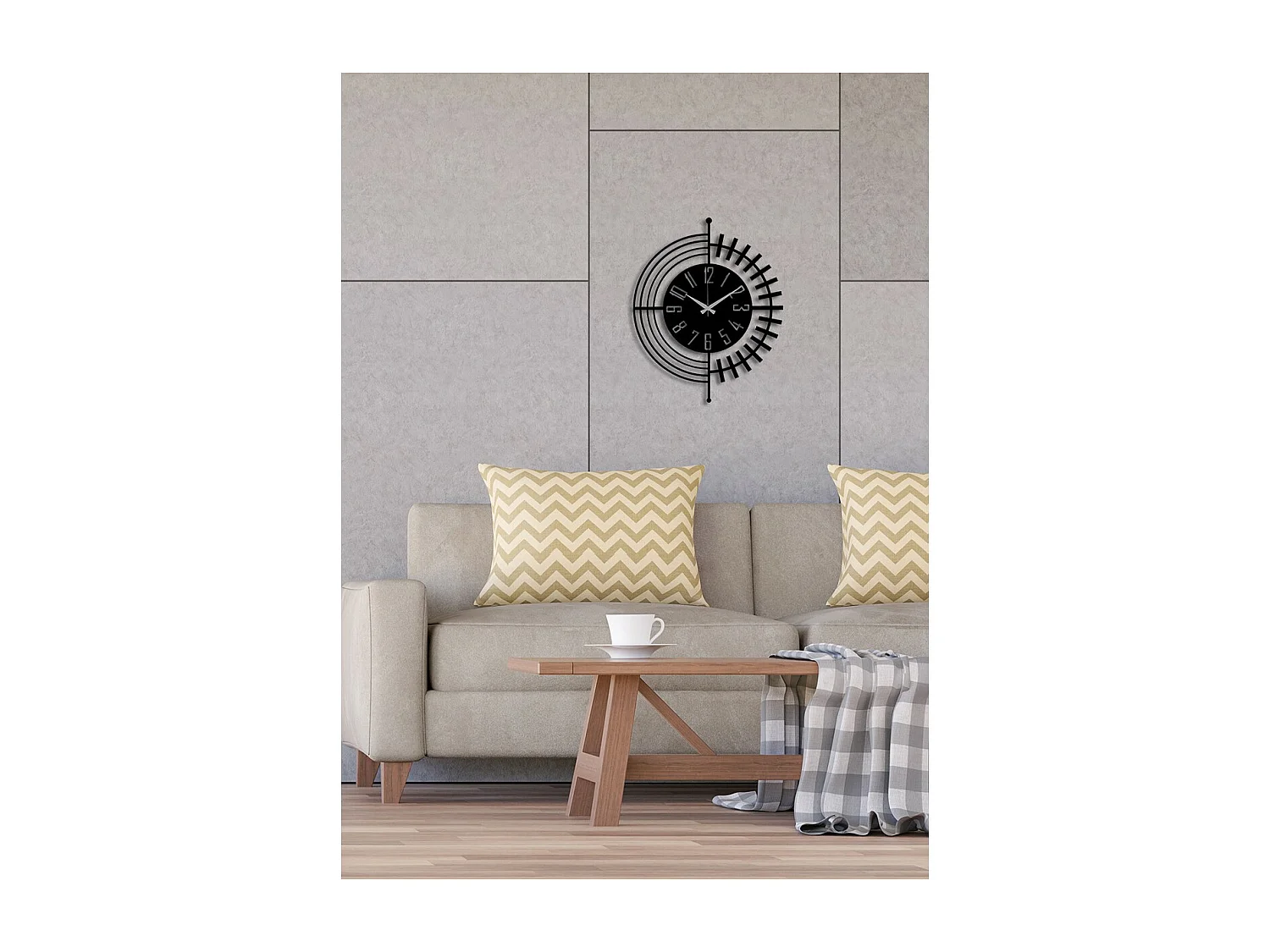 Relógio de Parede Números 41, Preto, 41x0,15x50 cm, EPIKASA