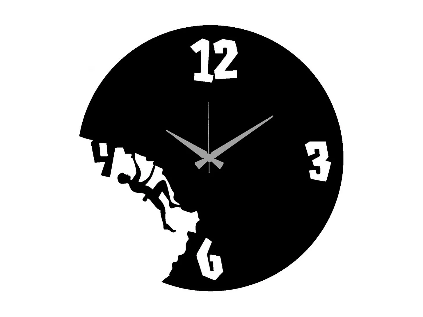 Relógio de Parede Alpinista, Preto, 40x0,15x40 cm cm, EPIKASA