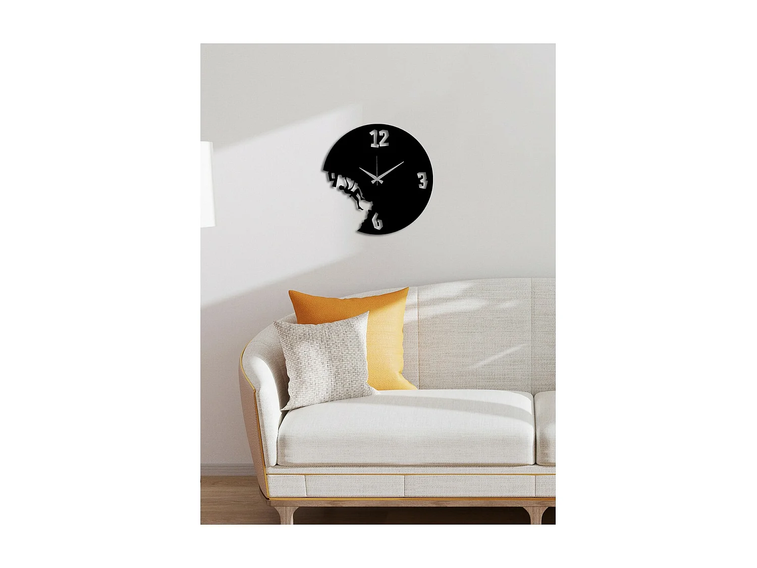 Relógio de Parede Alpinista, Preto, 40x0,15x40 cm cm, EPIKASA