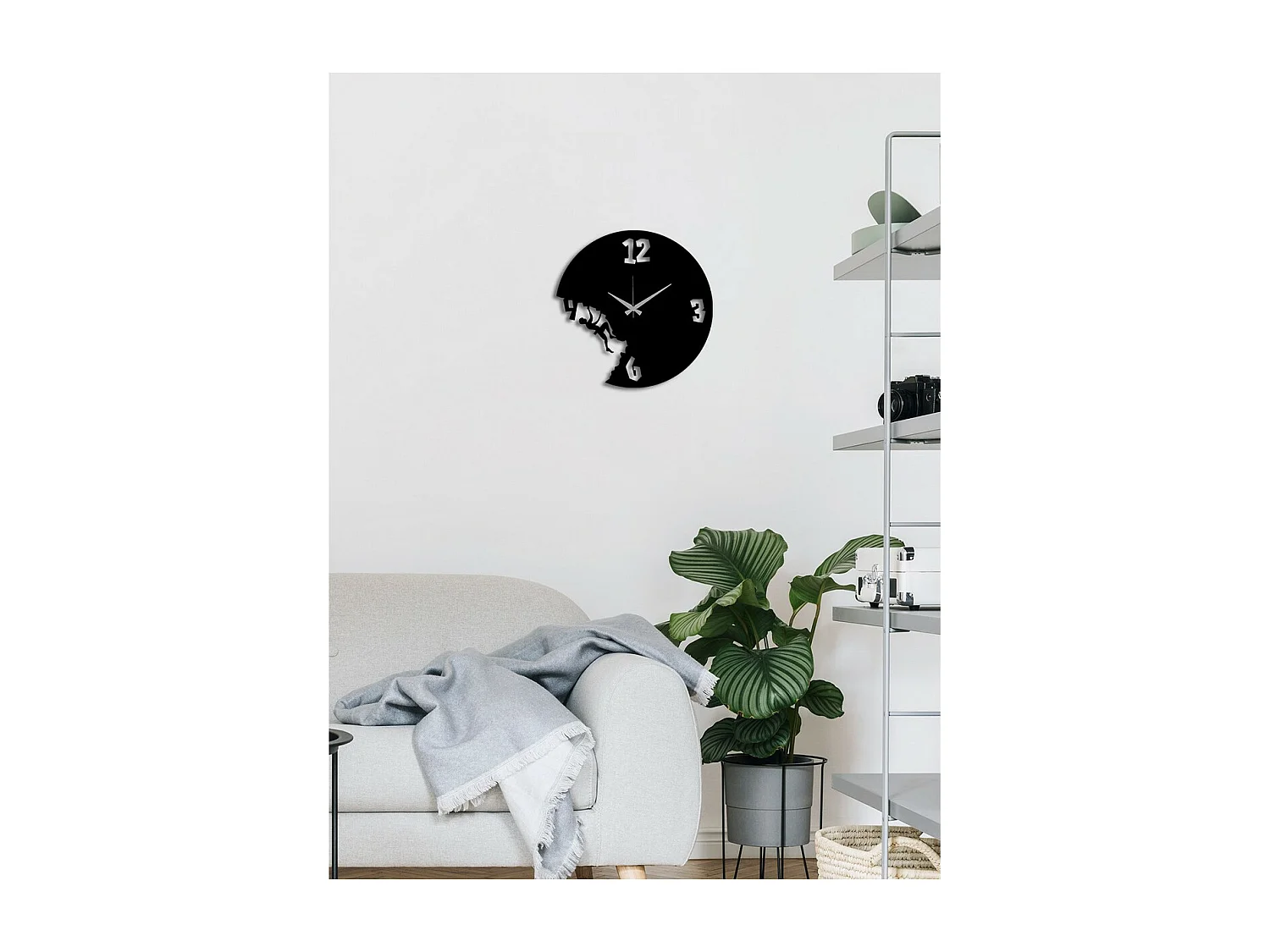 Relógio de Parede Alpinista, Preto, 40x0,15x40 cm cm, EPIKASA