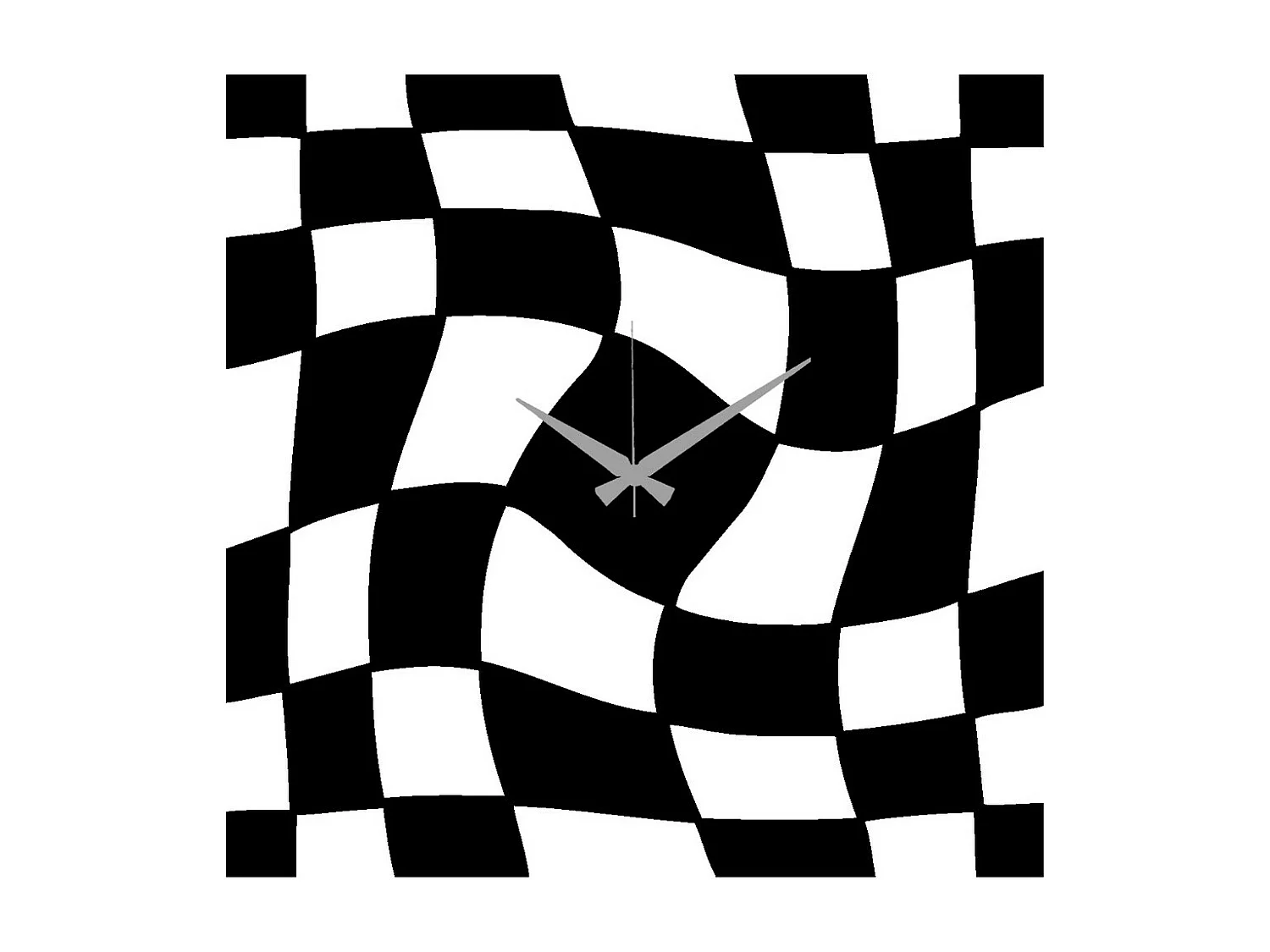 Horloge Murale Géométrique 61, Noir, 41x0,15x40 cm cm, EPIKASA