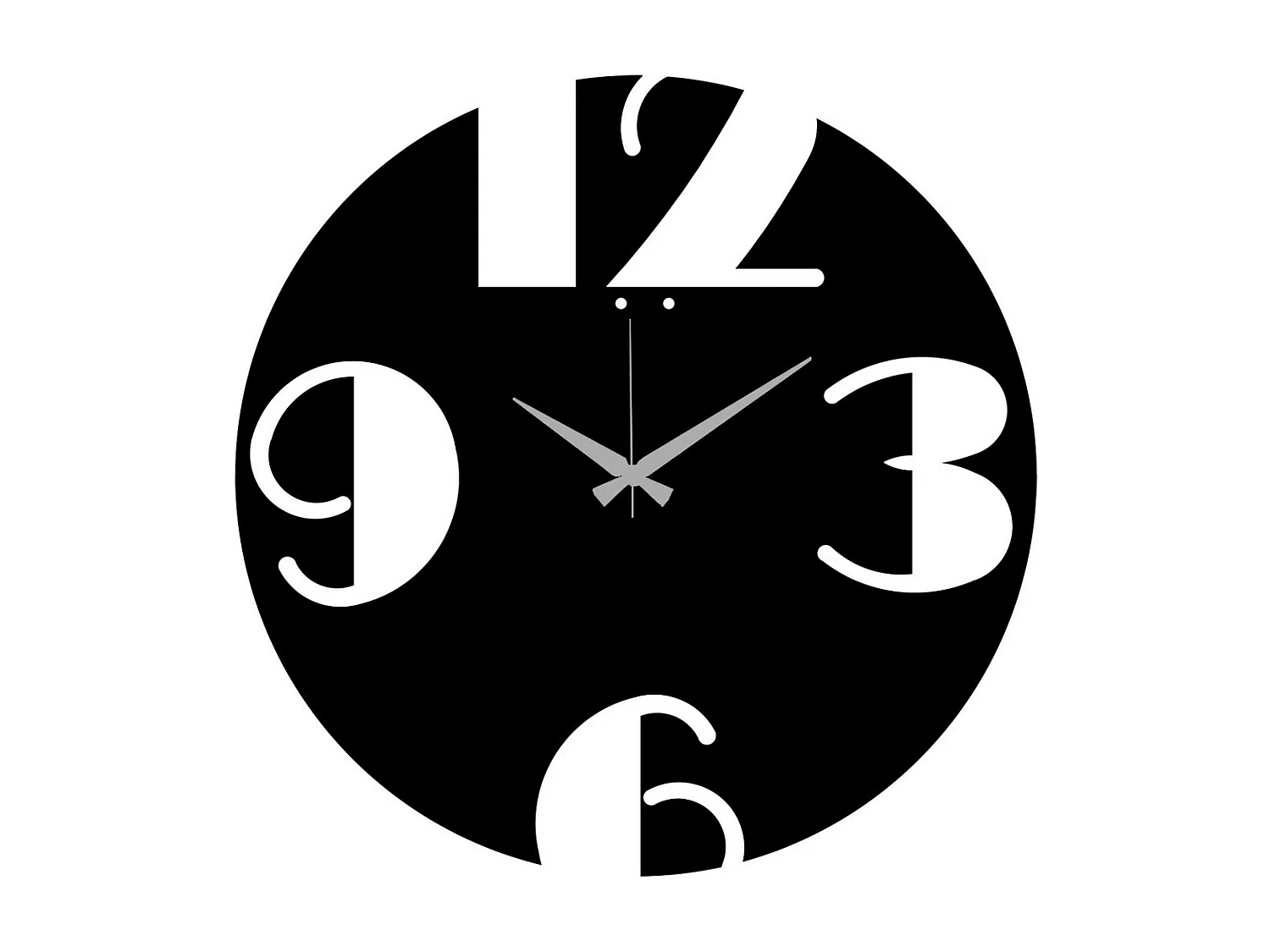 Horloge Murale Nombres 9, Noir, 42x0,15x42 cm, EPIKASA