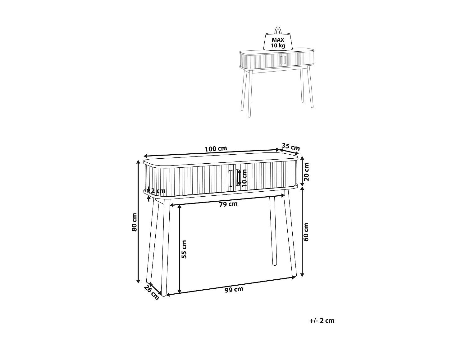 Console SELAH Marron