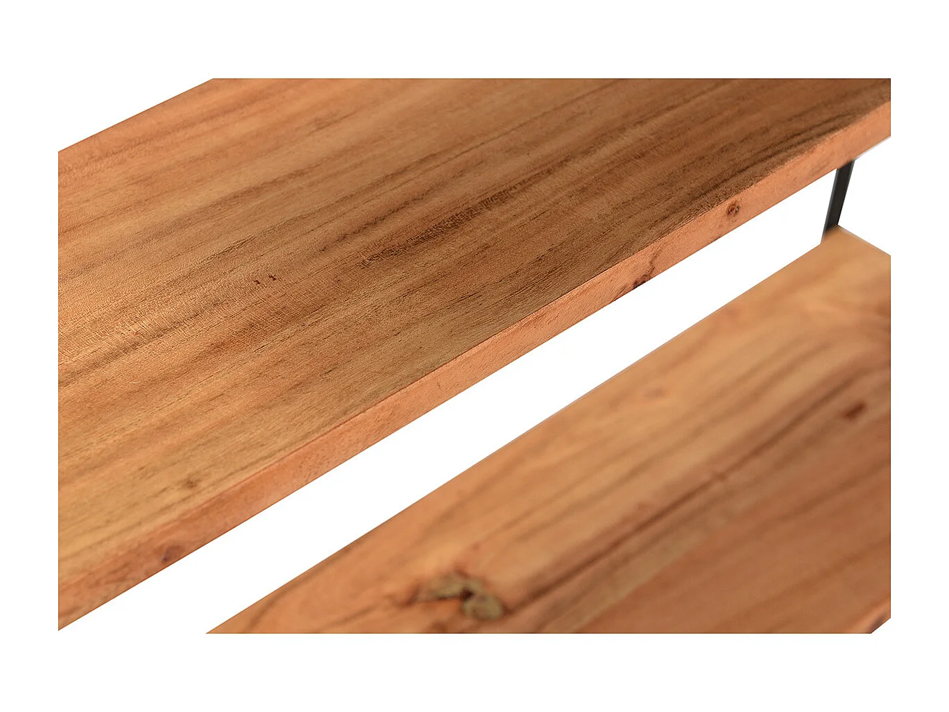 Estantería de pared oval en acacia y metal A130 cm HANG