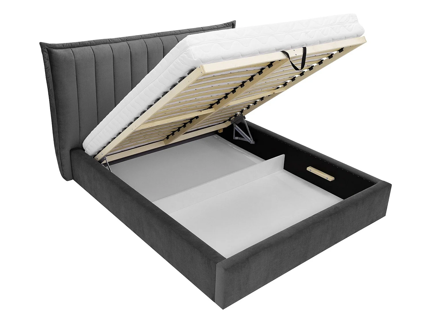 Cama Comfivo Solacium, Doble, Gris claro, Tapiz, Somieres, 19x22x12cm