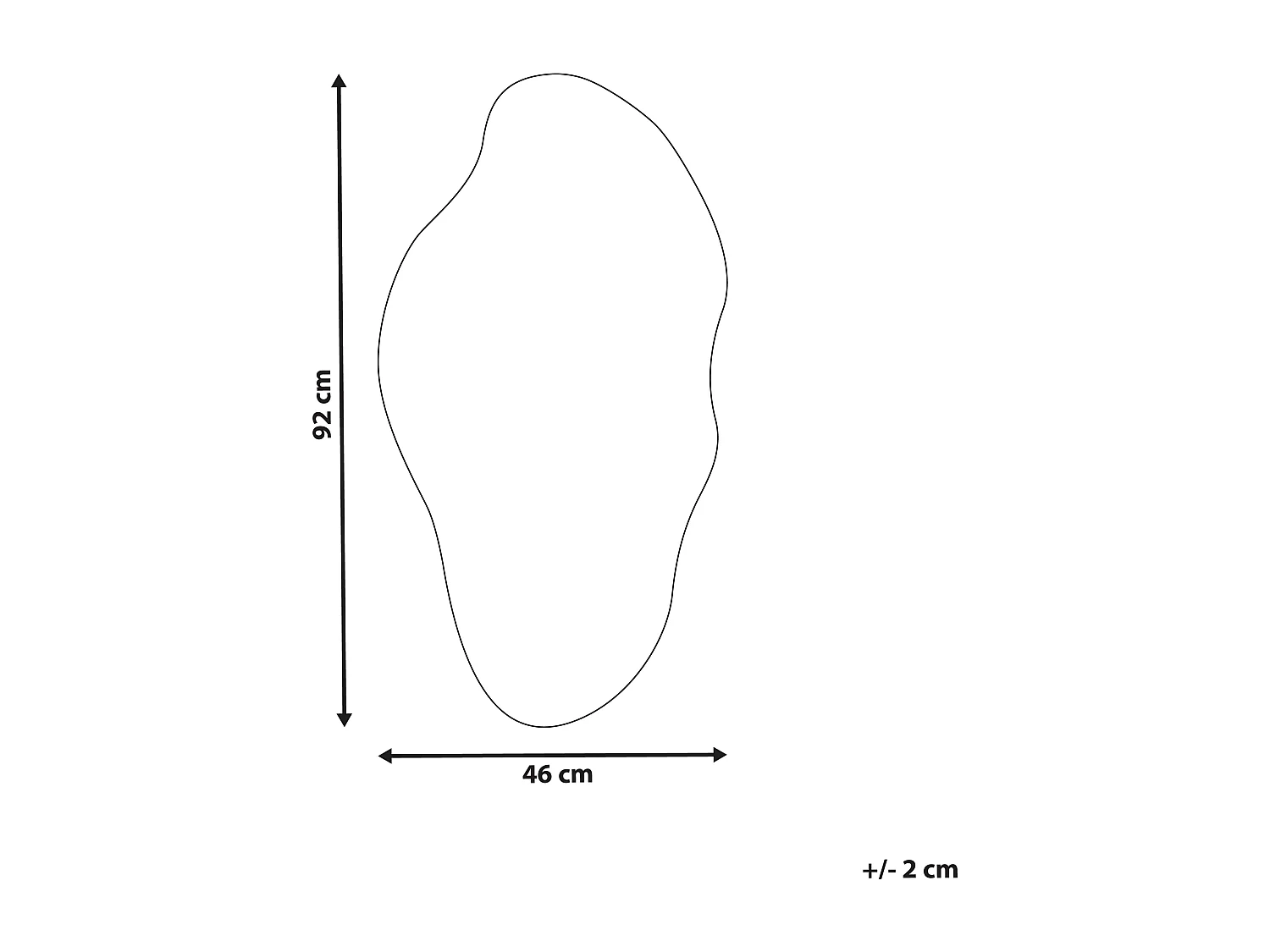 Wandspiegel ASSIGNY 46 cm 92 cm Bruin