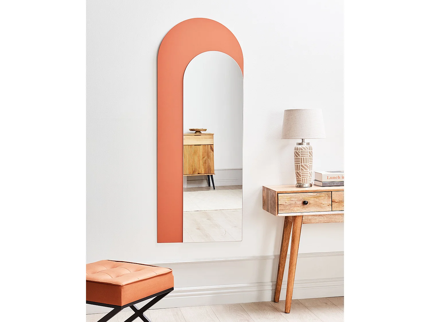 Miroir GROISES 55 cm 140 cm Orange