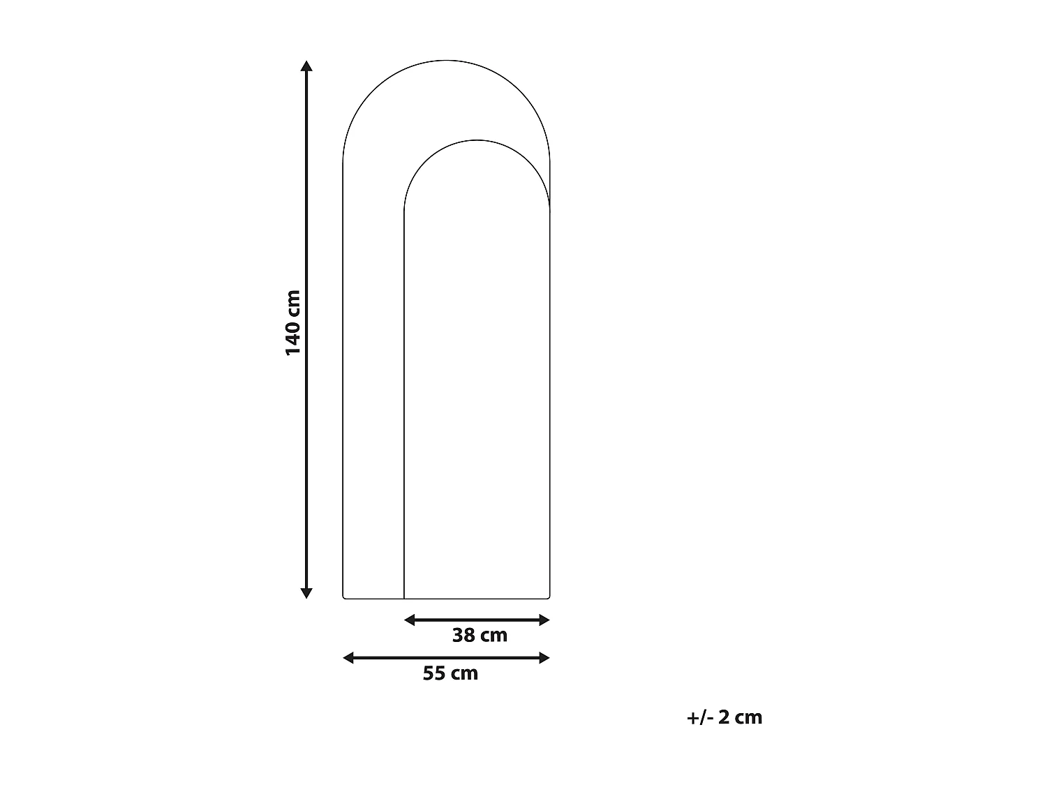 Miroir GROISES 55 cm 140 cm Orange