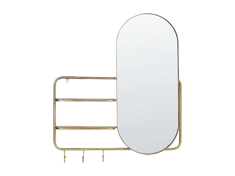 Miroir BRION 72 cm 80 cm Métal Doré