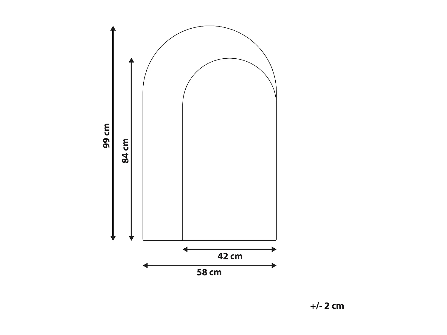 Lustro ścienne PIGNY 58 cm 99 cm Brązowy