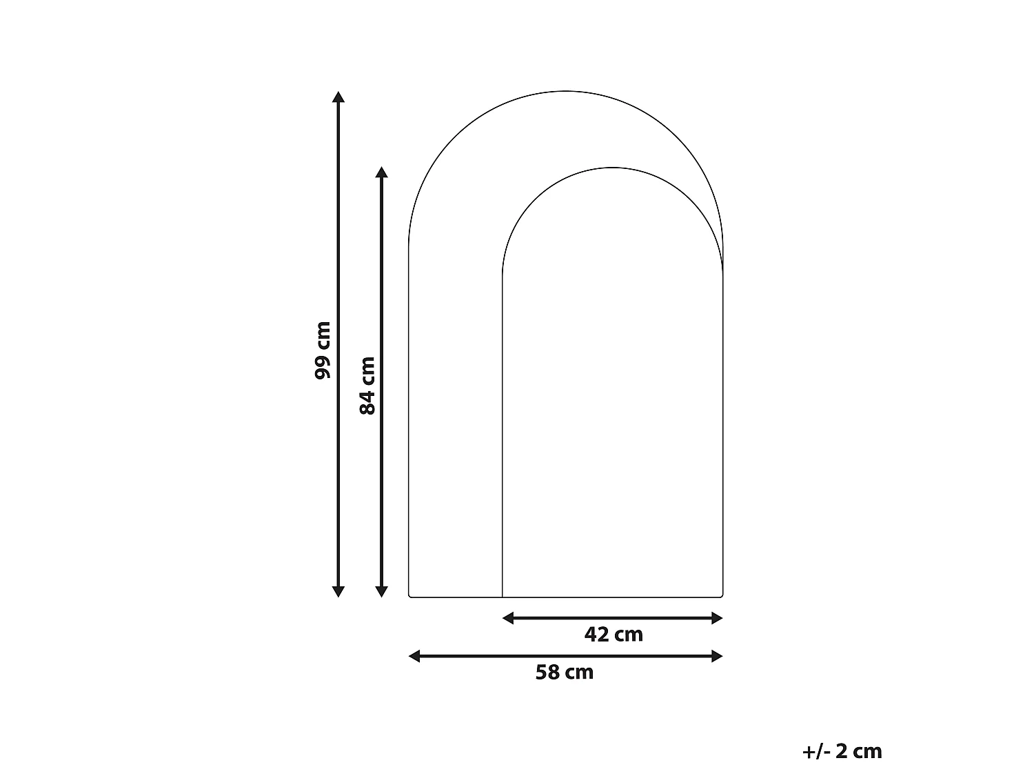 Miroir PIGNY 58 cm 99 cm Marron