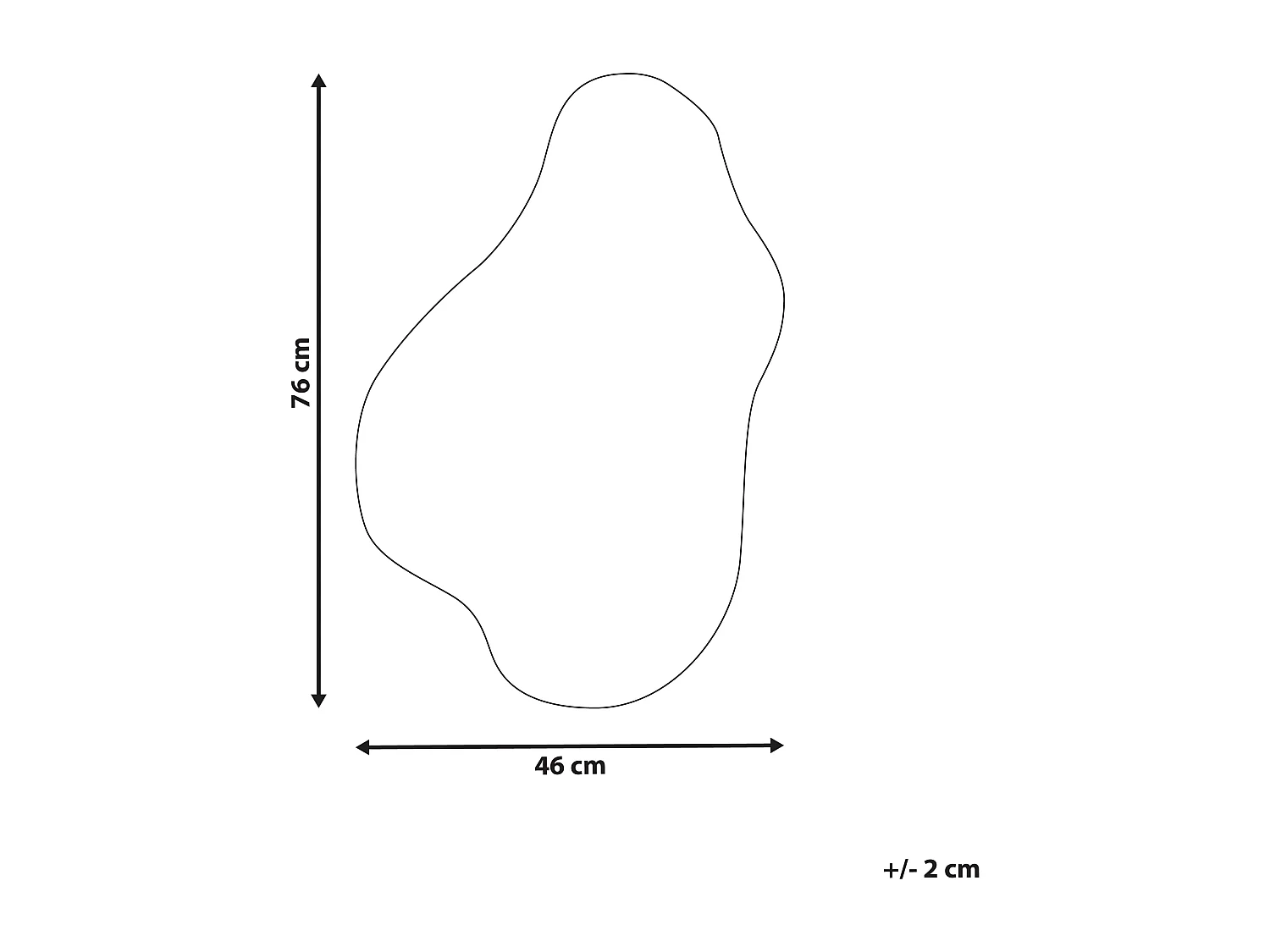 Espelho HERRY 46 cm 76 cm Cinzento