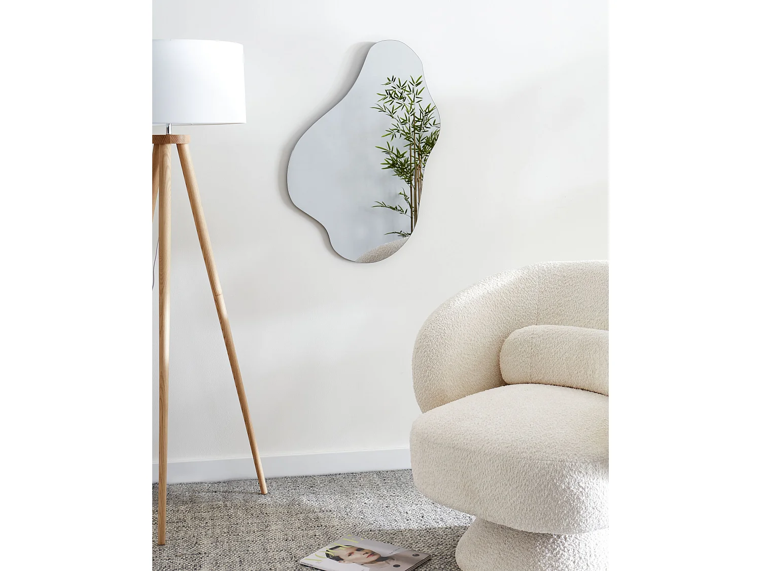 Miroir HERRY 46 cm 76 cm Argenté