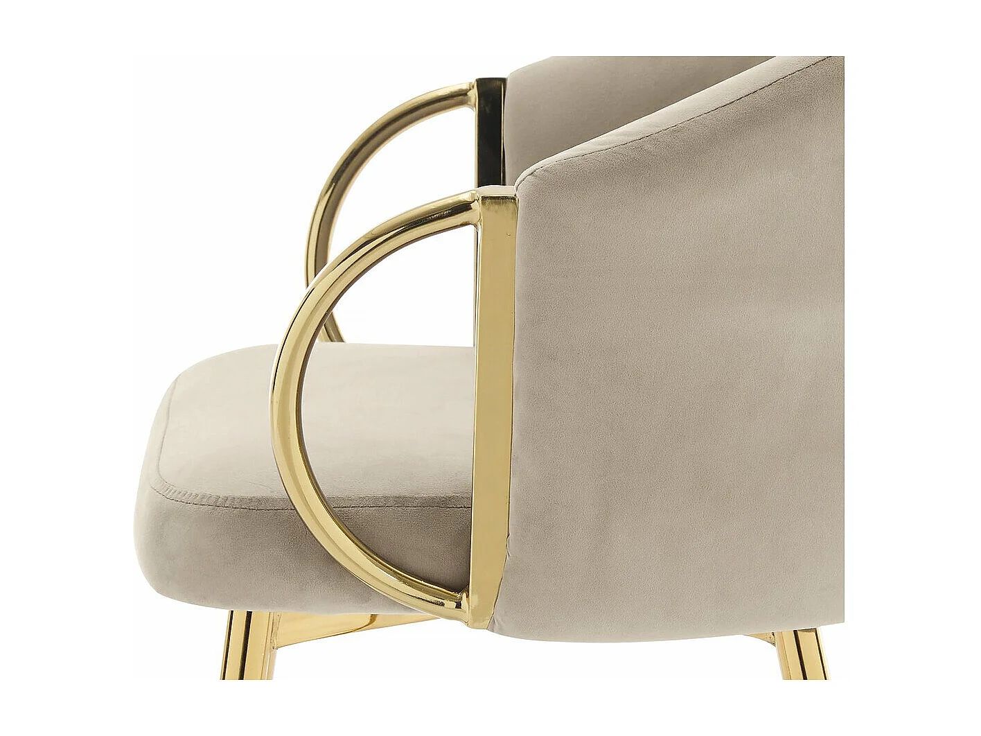 Lot de 2 chaises en velours "Nathy" - Beige