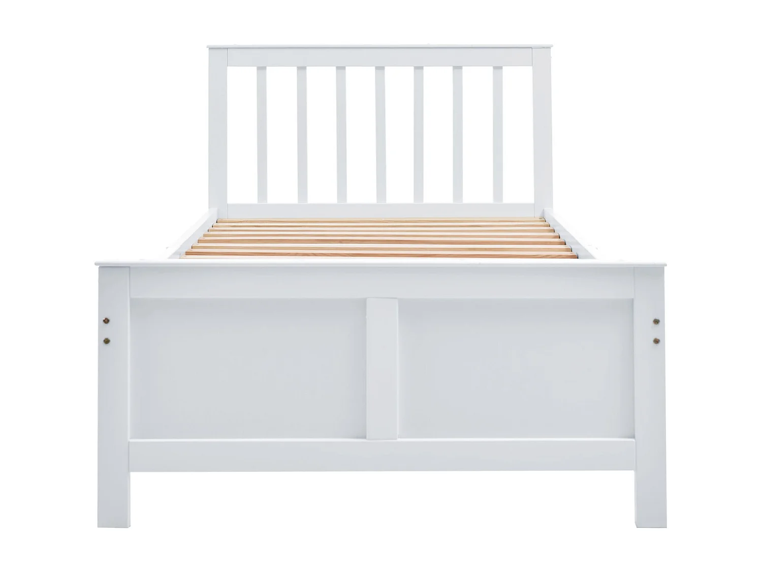 Einzelbett aus Holz 90 x 200 cm für Jugendliche und Erwachsene. mit Schubladen. Struktur aus Kiefernholz. Weiß