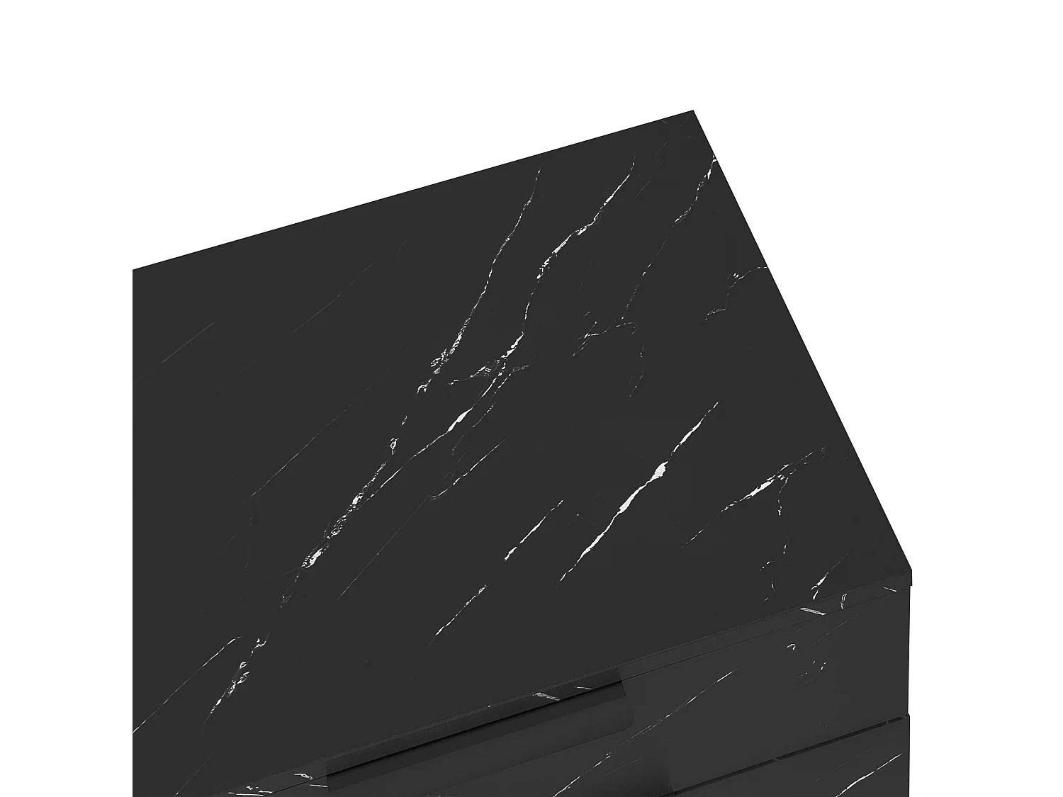 Meuble TV L 200cm avec LED - 2 portes & 2 tiroirs - Marron