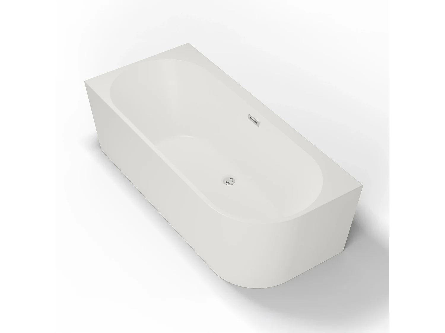 Baignoire Ilot Capri 170 gauche blanche 170  x76  x58  cm, by SPALINA