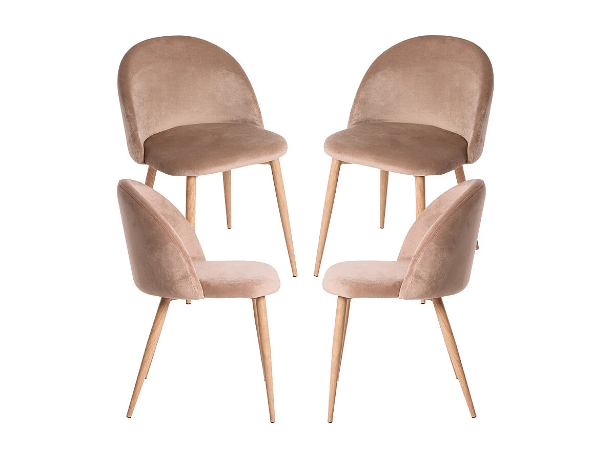 Packs Sillas Comedor - Pack 4 Sillas Vint Terciopelo - Champán