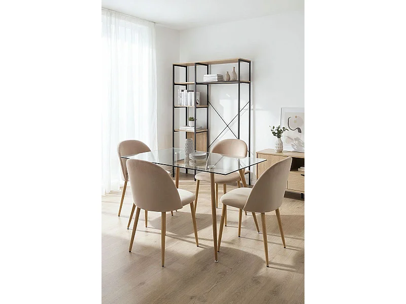 Packs Sillas Comedor - Pack 4 Sillas Vint Terciopelo - Champán