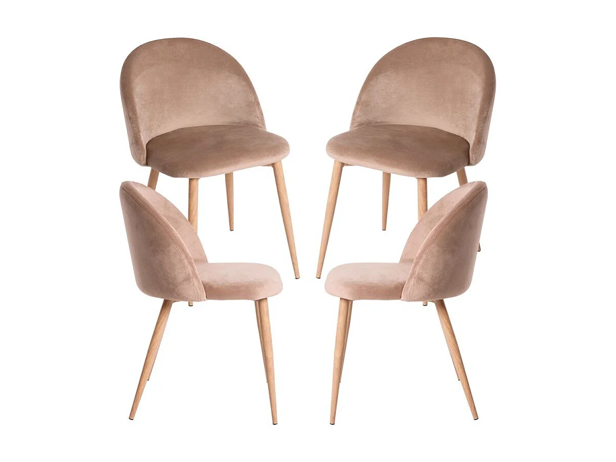 Packs Sillas Comedor - Pack 4 Sillas Vint Terciopelo - Champán