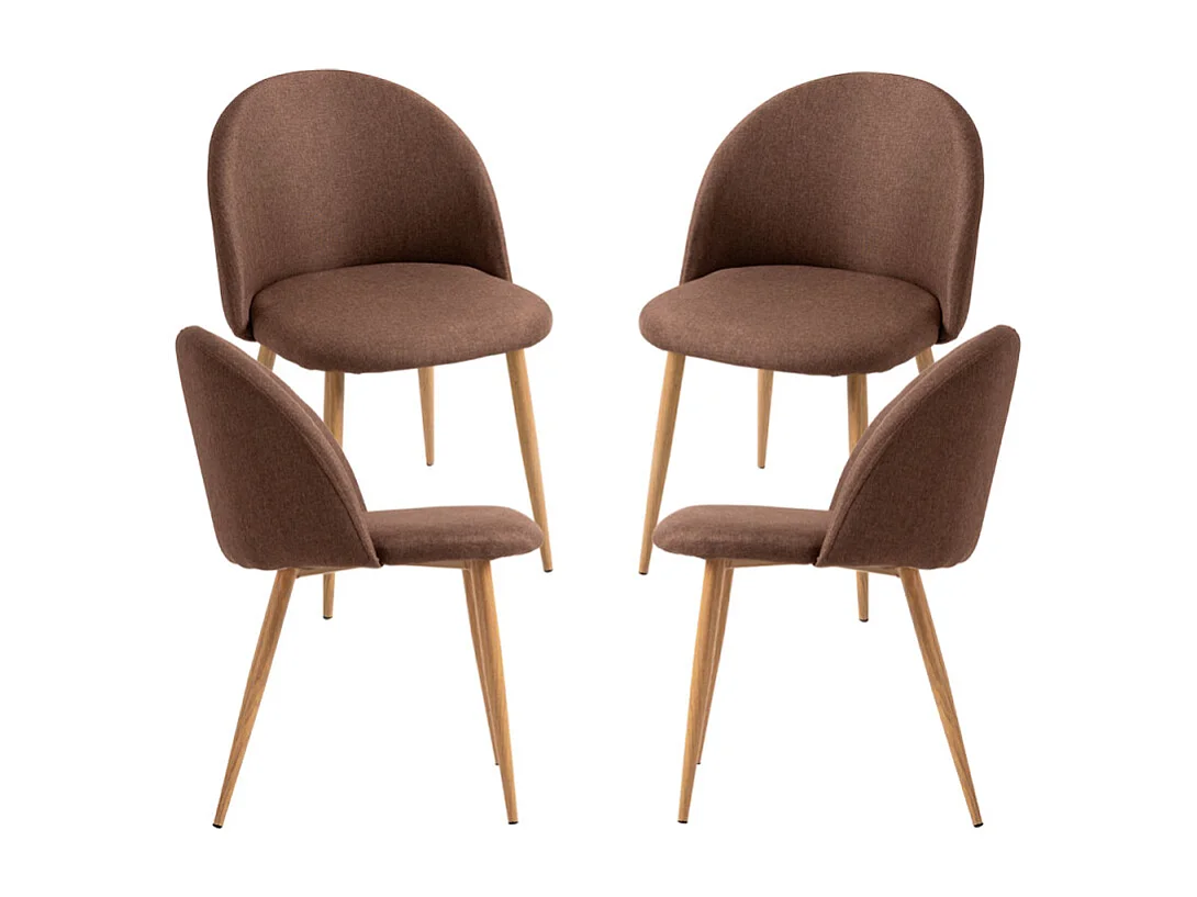Packs Sillas Comedor - Pack 4 Sillas Vint Tela - Marrón