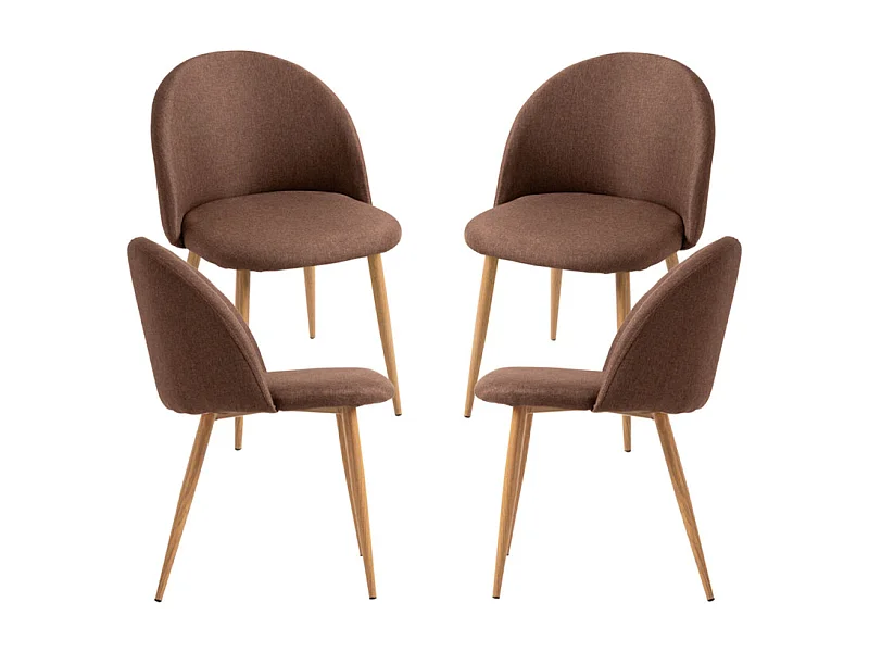 Packs Sillas Comedor - Pack 4 Sillas Vint Tela - Marrón