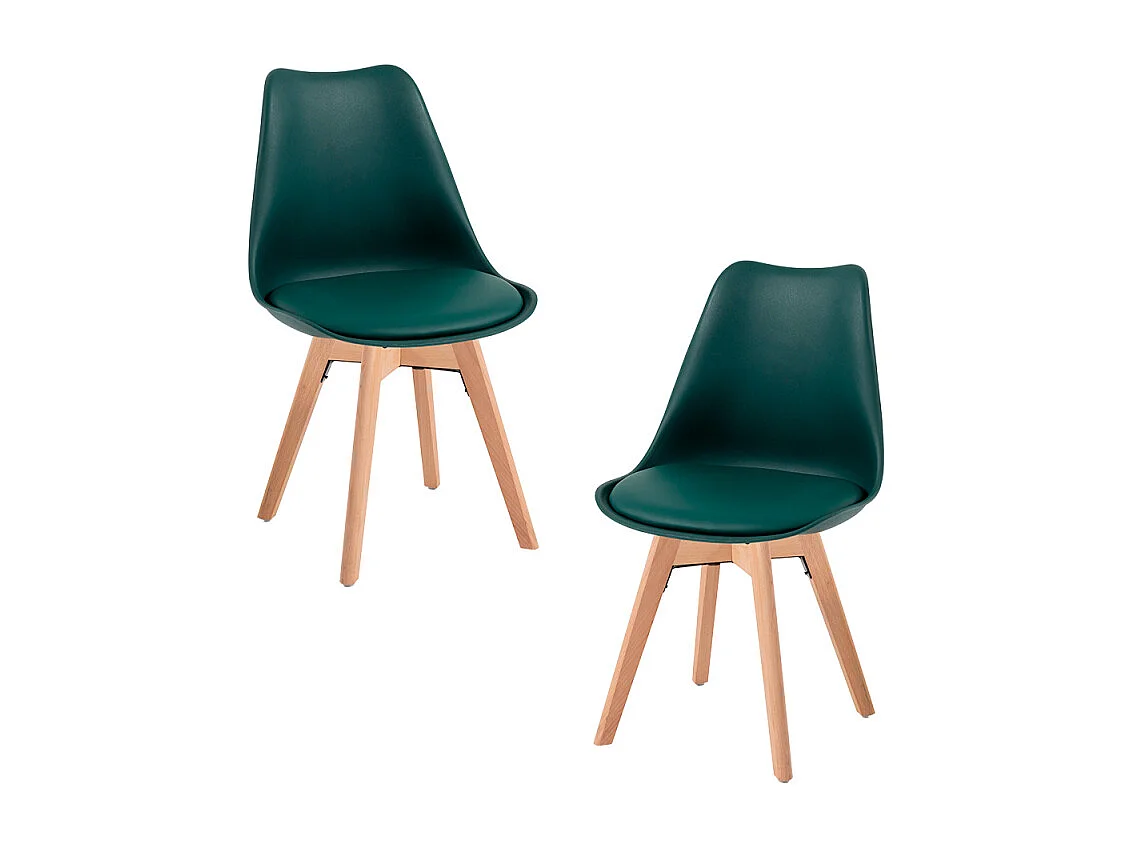 Packs Sillas Comedor - Pack 2 Sillas Synk Basic - Verde oscuro
