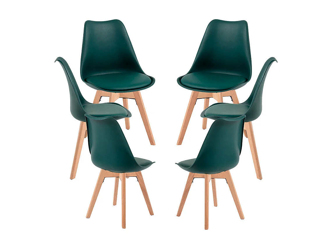 Packs Sillas Comedor - Pack 6 Sillas Synk Basic - Verde oscuro