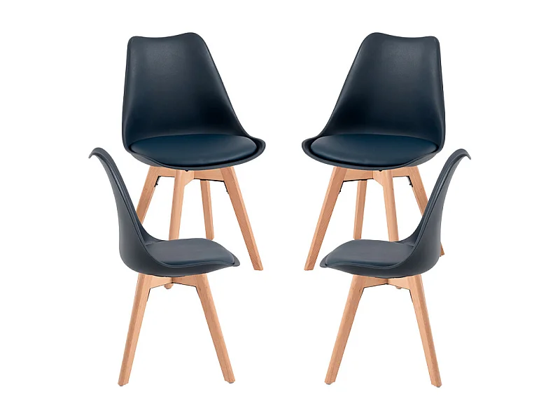 Packs Sillas Comedor - Pack 4 Sillas Synk Basic - Azul oscuro