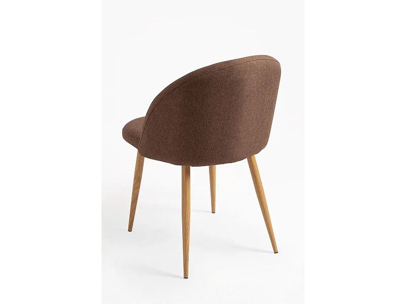 Sillas Comedor - Silla Vint Tela - Marrón